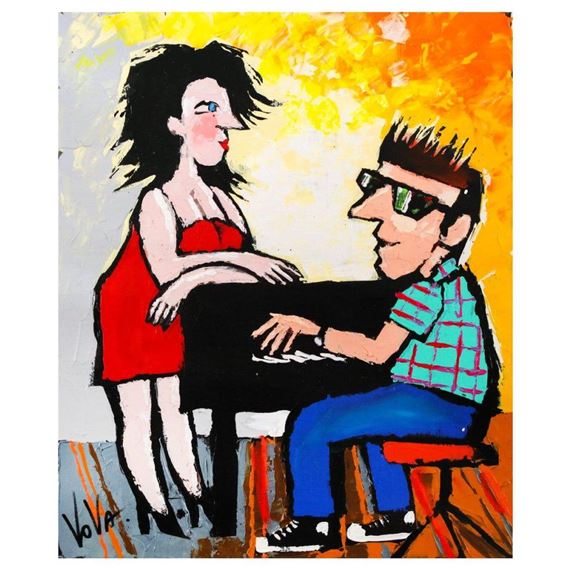 Hand Embellished Giclee on Canvas - Vladimir Mingar