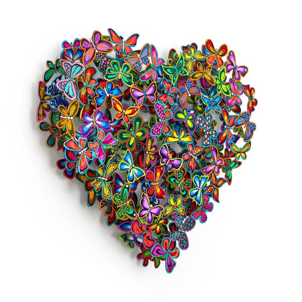 Artwork by Patricia Govezensky, Love in Paradise (Mini Series, Made of Original Painting On Cutout Steel