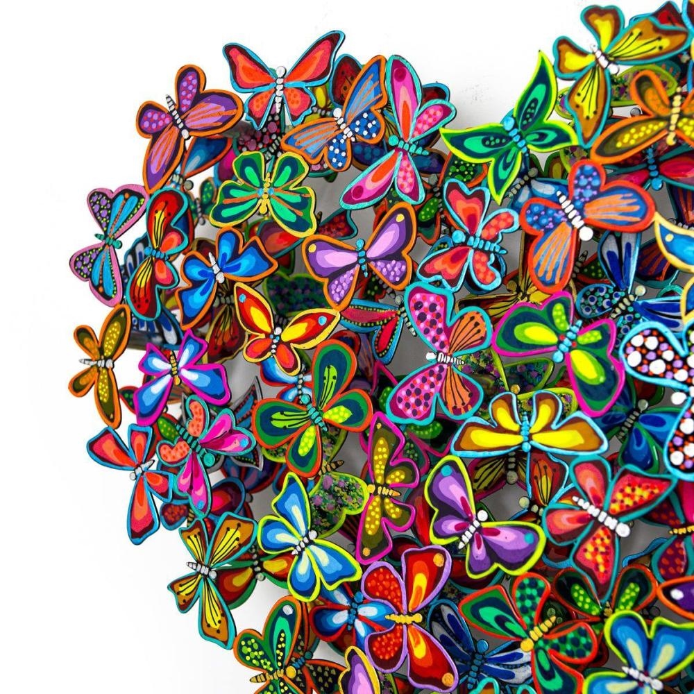 Artwork by Patricia Govezensky, Love in Paradise (Mini Series, Made of Original Painting On Cutout Steel