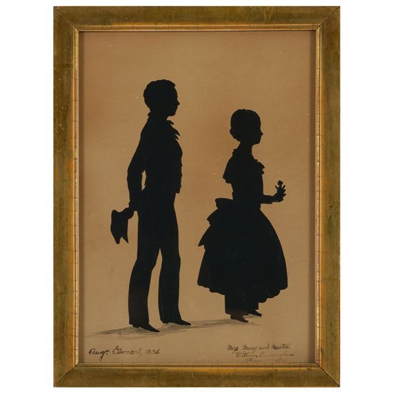 Silhouette of Mrs. Mary and Master William Cunningham - Augustin Amant Constant Fidèle Edouart