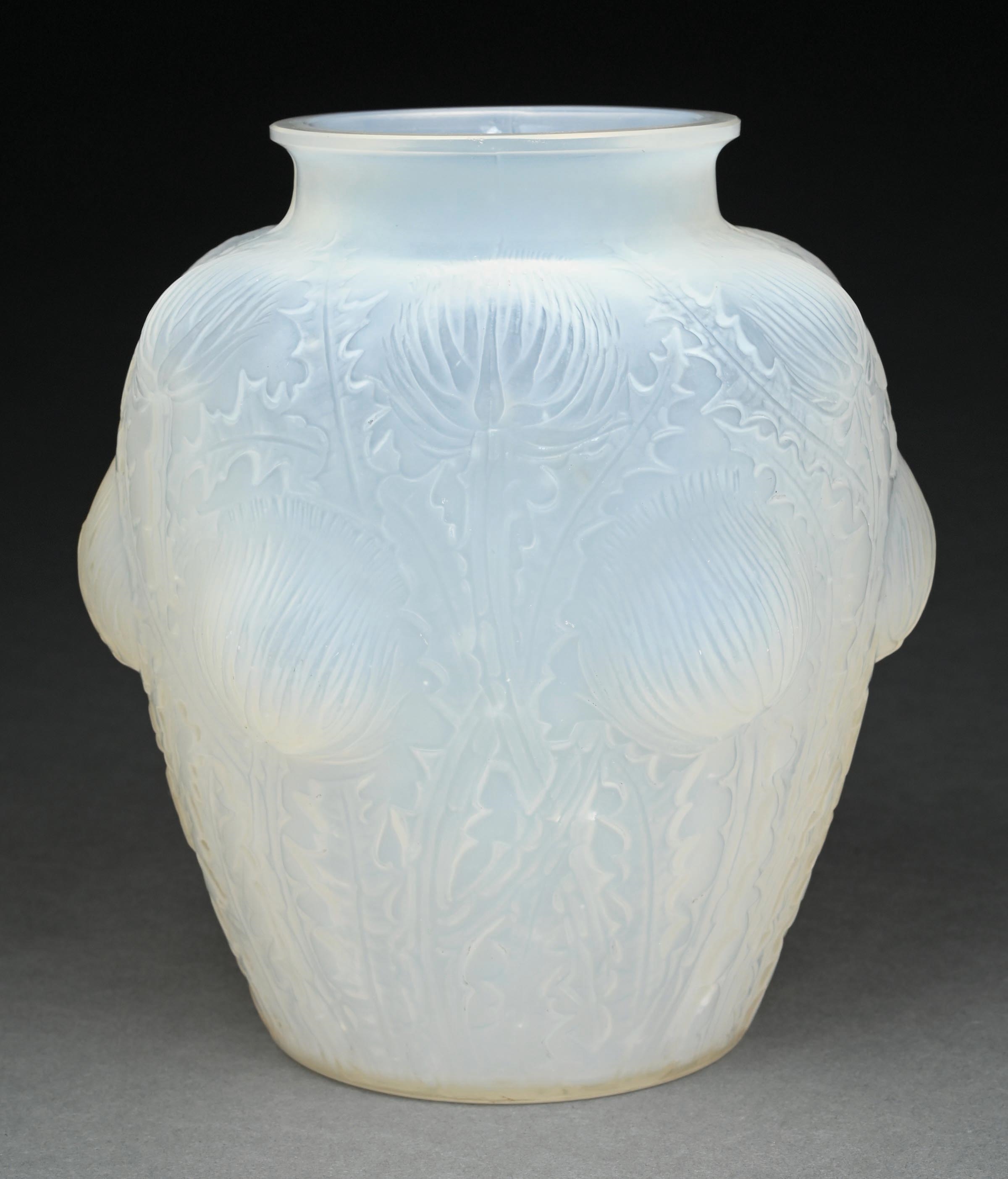 Artwork by René Lalique, Dandelion Vase, Made of Blown Glass