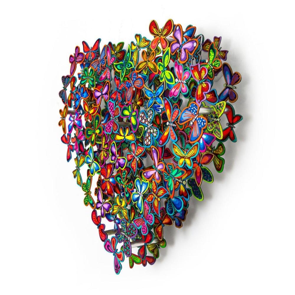 Artwork by Patricia Govezensky, Love in Paradise (Mini Series, Made of Original Painting On Cutout Steel