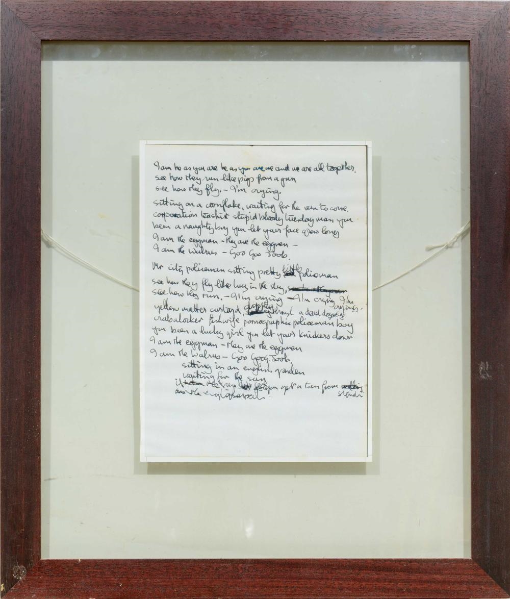 Artwork by John Lennon, I Am The Walrus, Made of Photograph