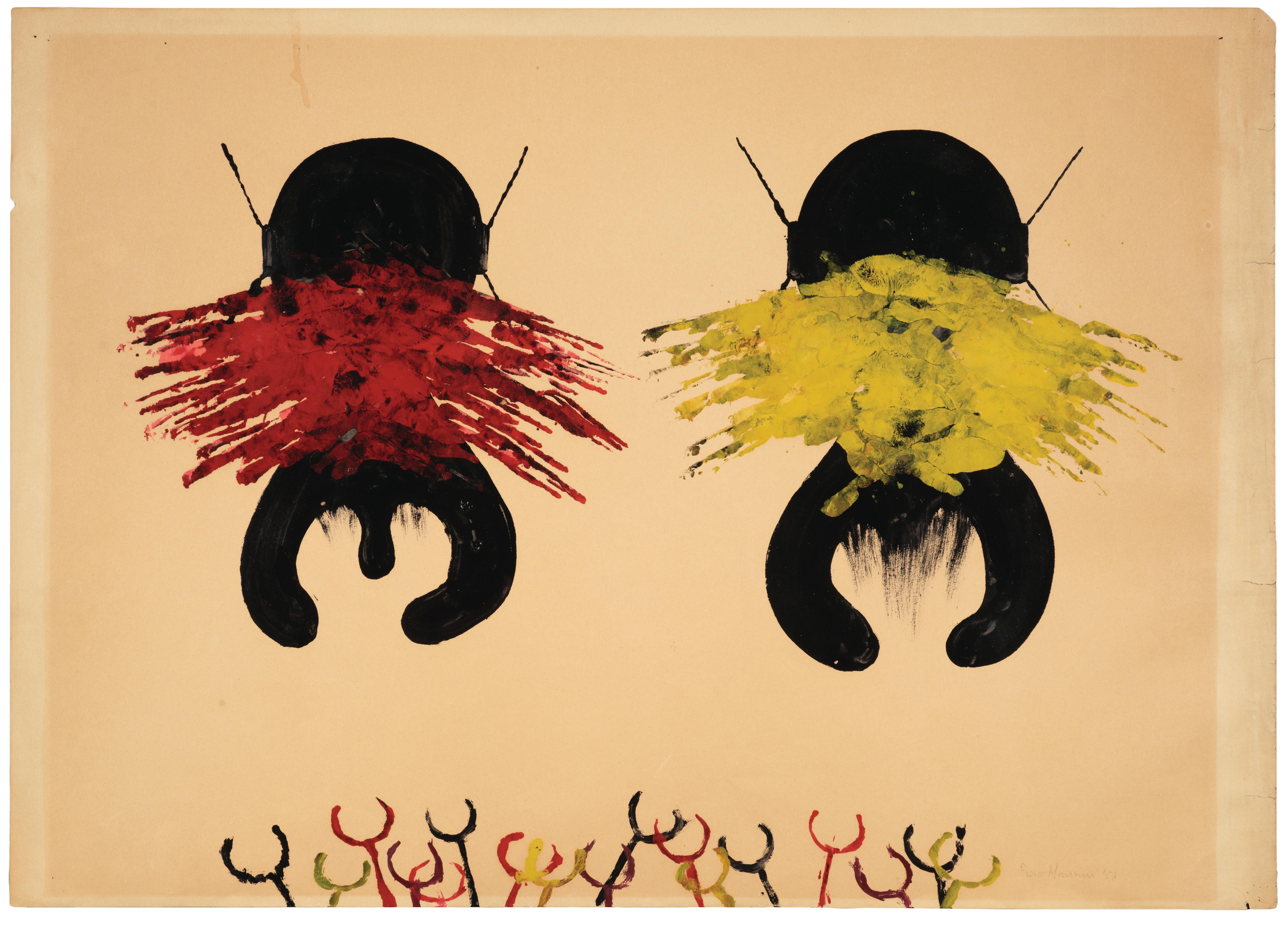 Artwork by Piero Manzoni, Untitled (Composition, Made of Oil And Tempera On Paper