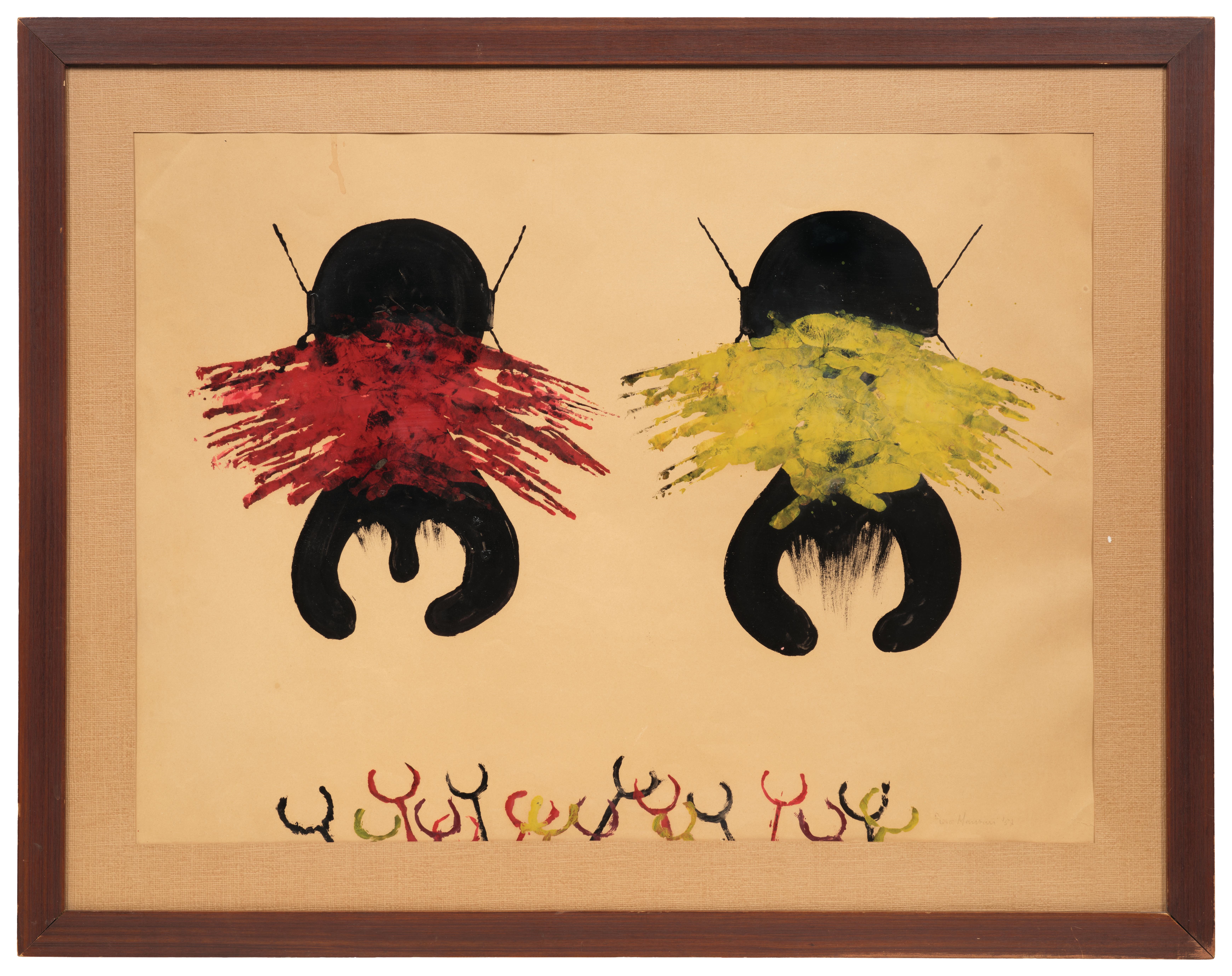 Artwork by Piero Manzoni, Untitled (Composition, Made of Oil And Tempera On Paper