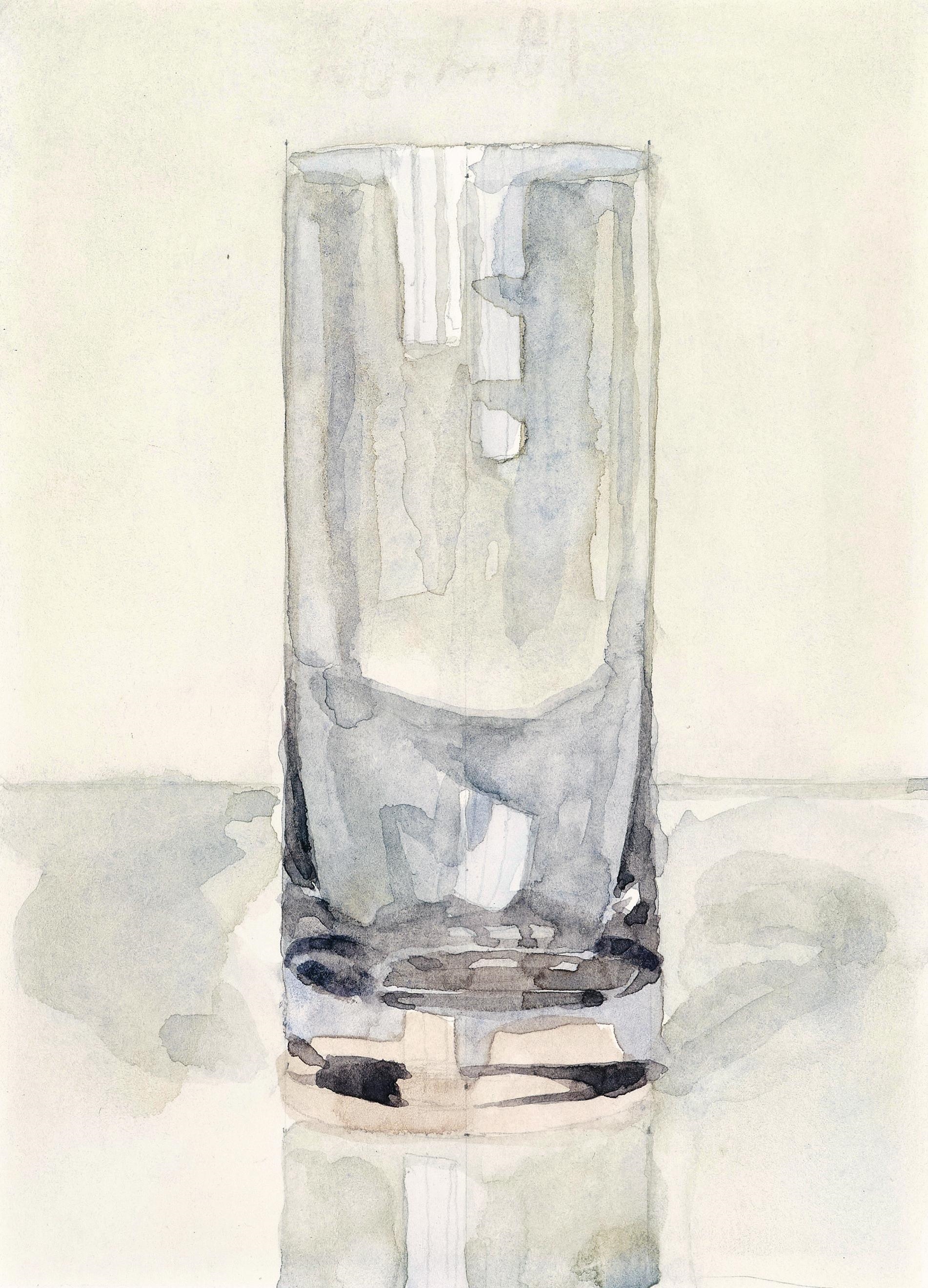 Artwork by Peter Dreher, Untitled (Glass, Made of Watercolor, Pencil On Paper
