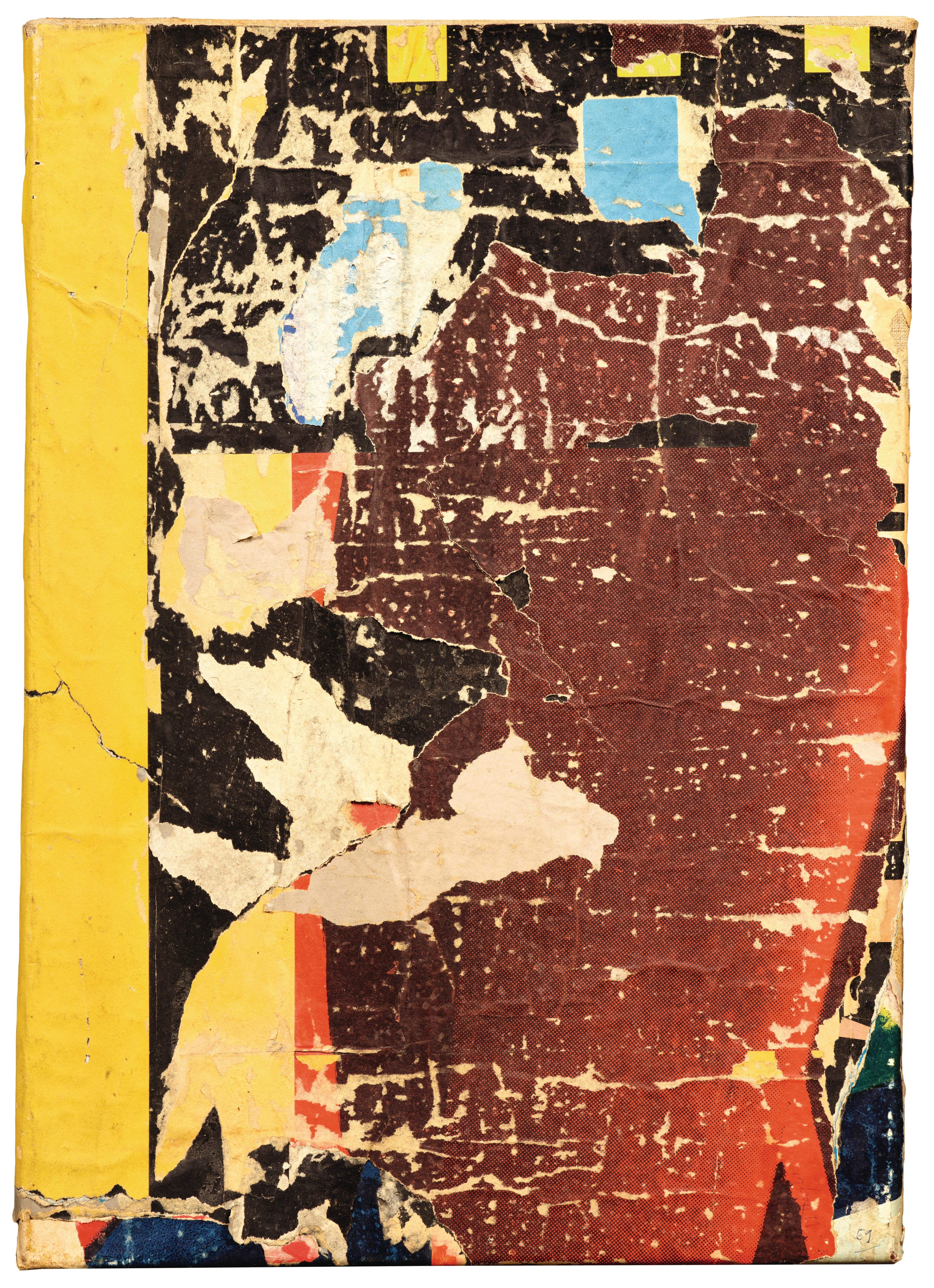 Artwork by Jacques Villeglé, Avenue du Belvédère 19e, 1961, Made of Décollage On Canvas