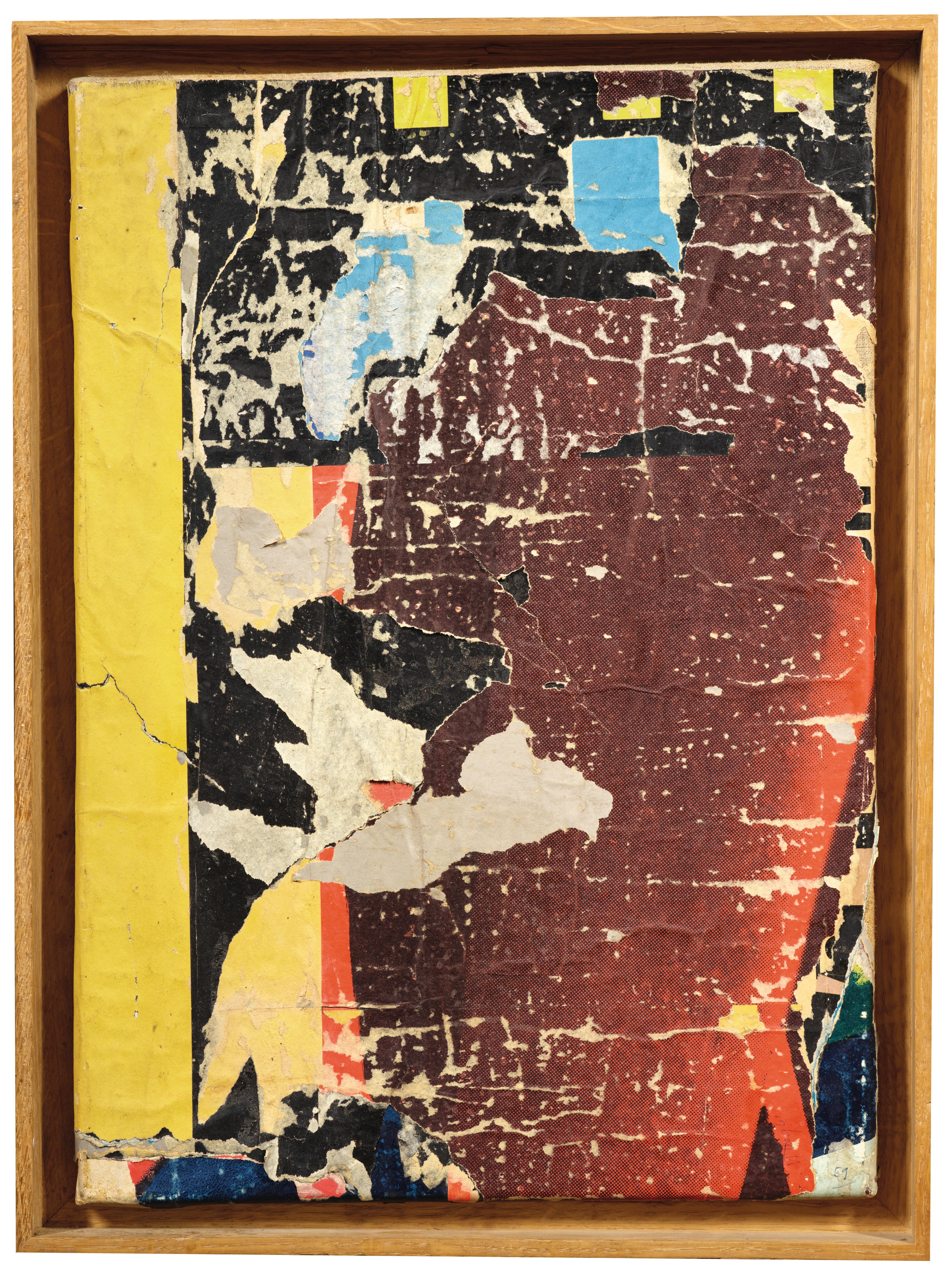 Artwork by Jacques Villeglé, Avenue du Belvédère 19e, 1961, Made of Décollage On Canvas