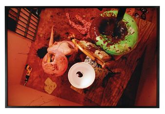 Basement Bunker: Looking Down at the Queen and the Green Hat with Chocolate