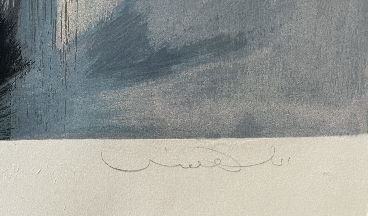 Artwork by Uri Lifschitz, The knight on his horse, Made of Lithograph