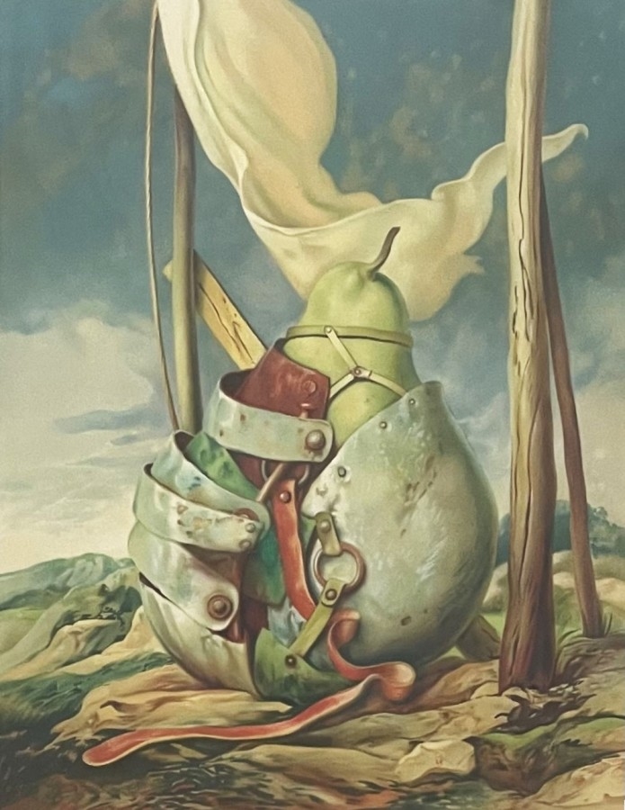 Artwork by Samuel Bak, Pear in the landscape, Made of Lithograph