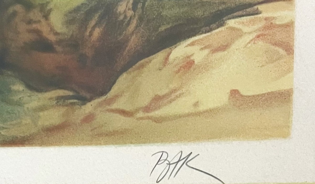 Artwork by Samuel Bak, Pear in the landscape, Made of Lithograph