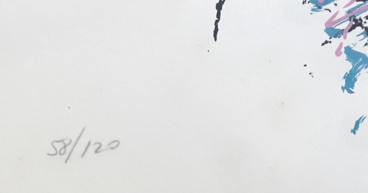 Artwork by Uri Lifschitz, Childern and a horse, Made of Silkscreen