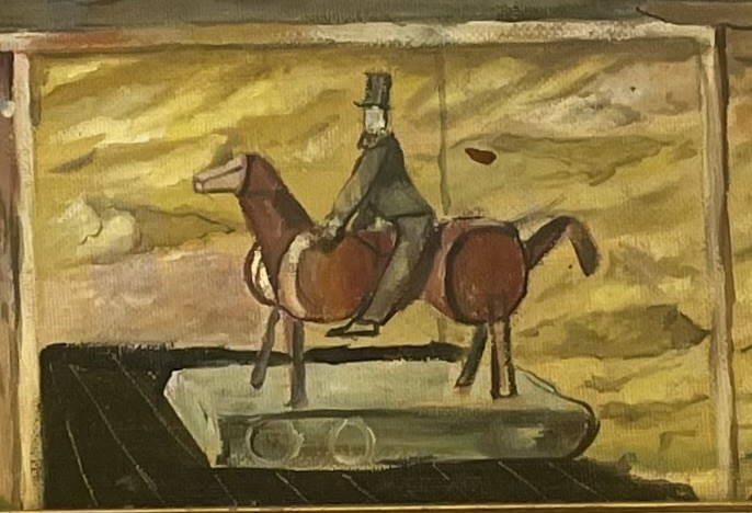 Artwork by David Meshulam, Untitled, Made of Oil On Canvas Mounted On Cardboard