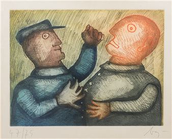 Meeting between infantry veterans - Enrico Baj