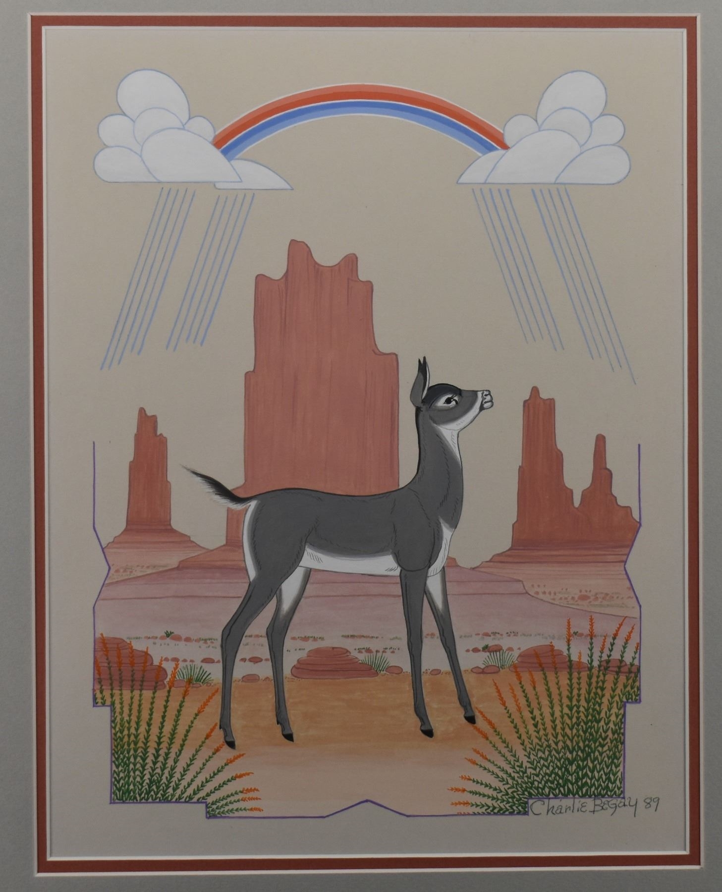 Charlie Begay | Navajo Painting (1989) | MutualArt