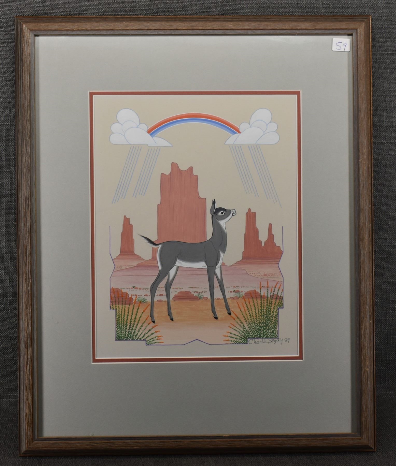 Charlie Begay | Navajo Painting (1989) | MutualArt