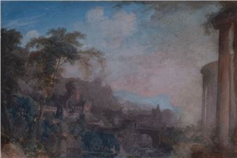 View of a city in the antique style