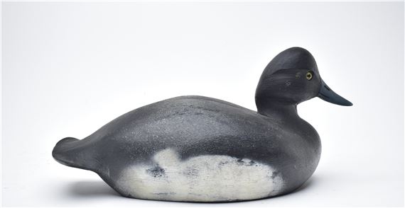 Tupelo body bluebill with eye groove carving and large recessed eye sockets - Ken Harris