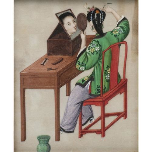 A CHINESE FRAMED RICE-PAPER PAINTING by Chinese School, late 19th/early 20th century