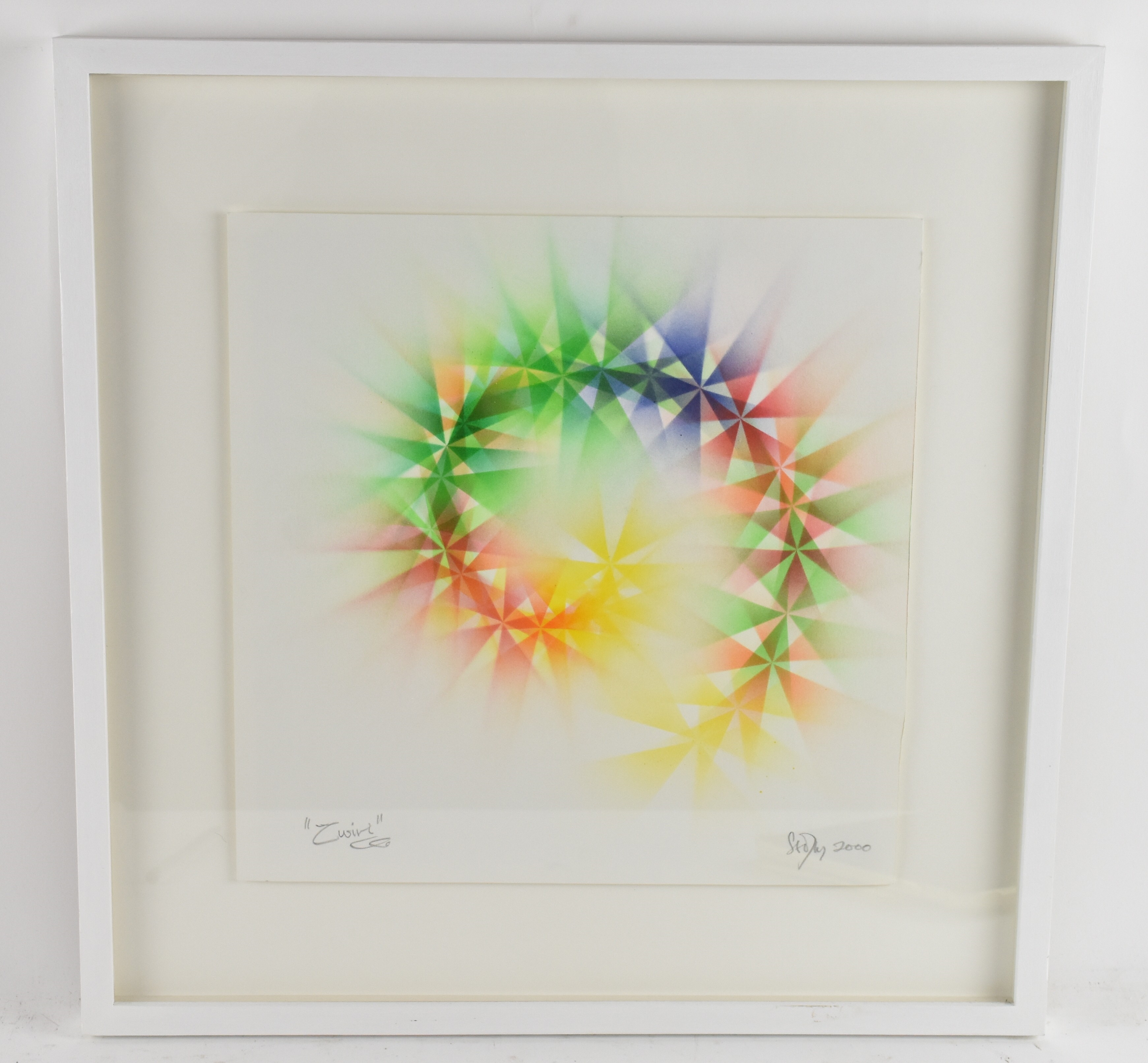 Artwork by Peter Sedgley, Zwirl, Made of Acrylic On Board