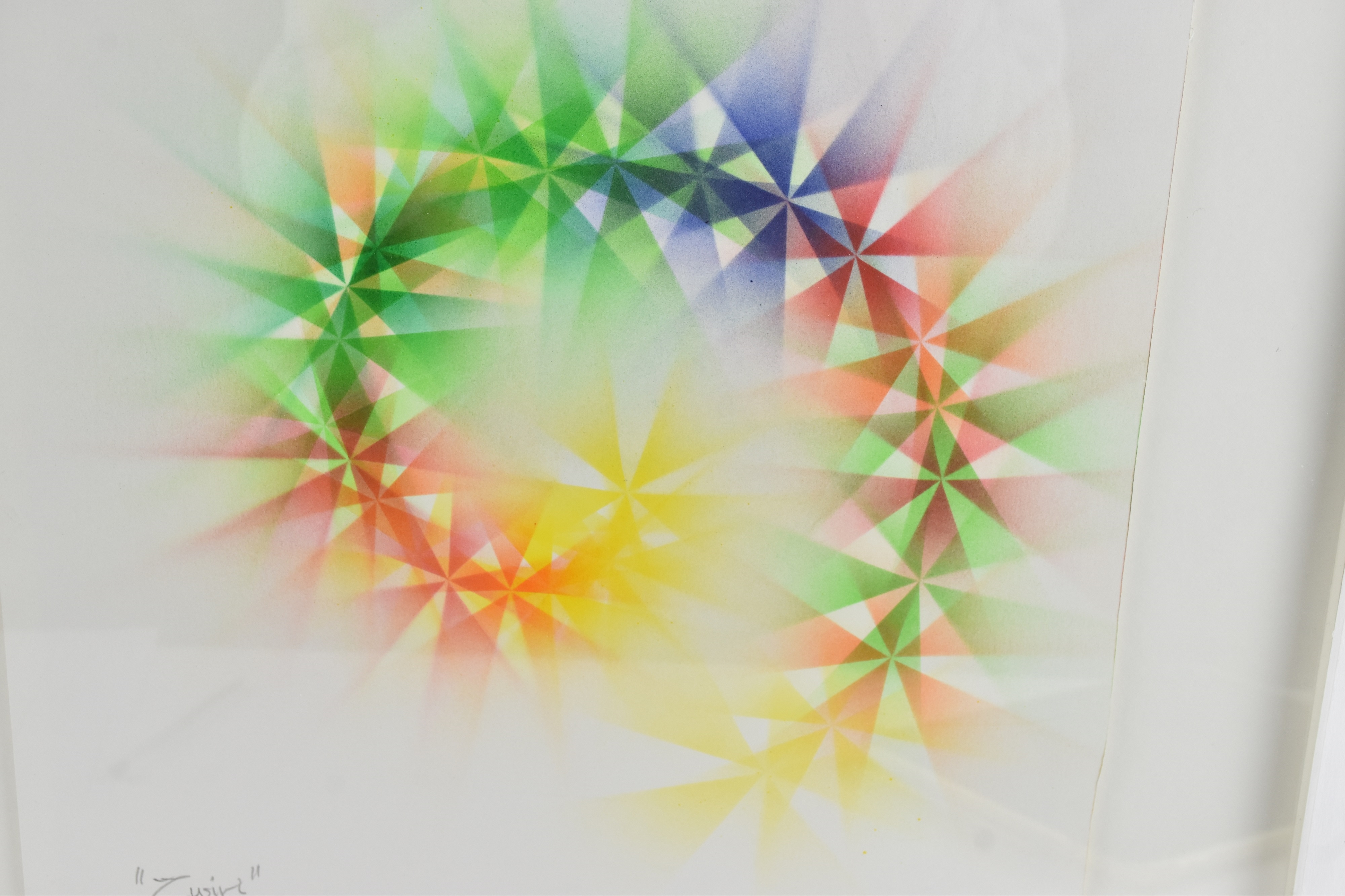 Artwork by Peter Sedgley, Zwirl, Made of Acrylic On Board