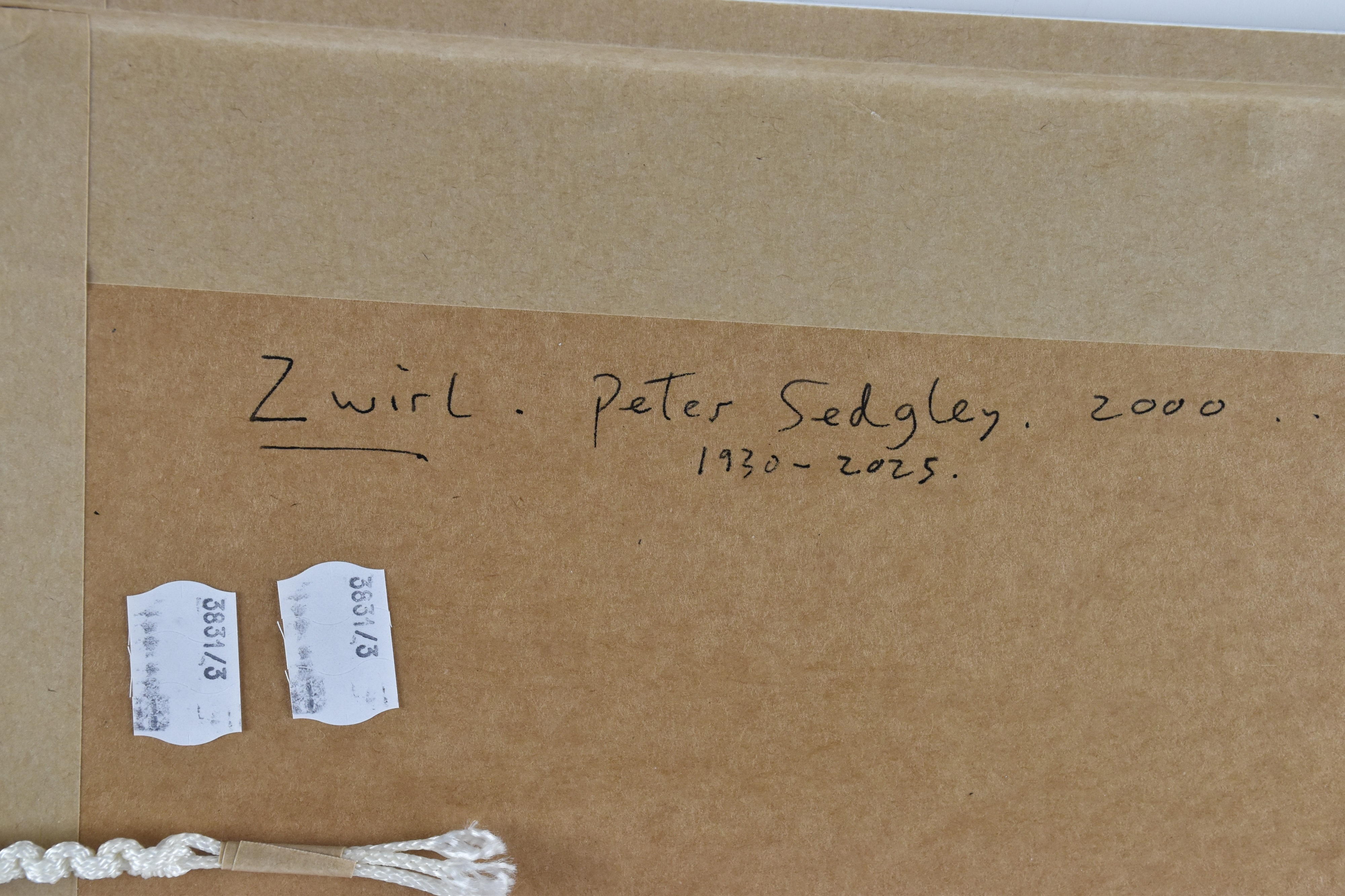 Artwork by Peter Sedgley, Zwirl, Made of Acrylic On Board