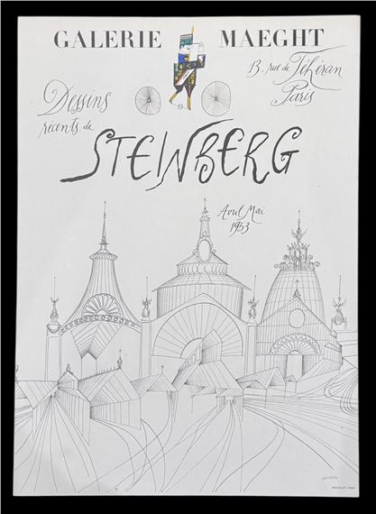 Galerie Maeght exhibiton poster - Saul Steinberg