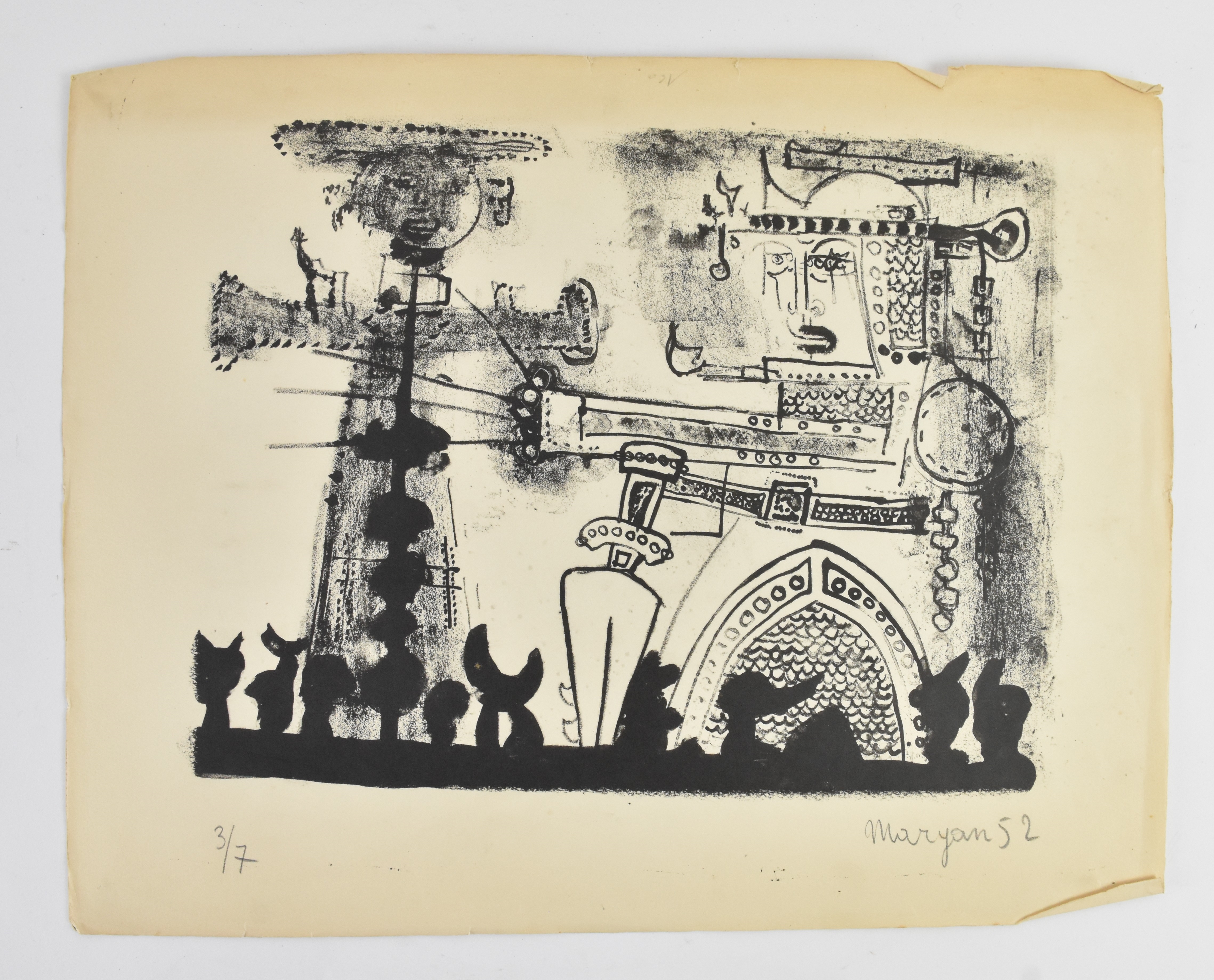 Artwork by Maryan S. Maryan, Untitled, Made of Black And White Print