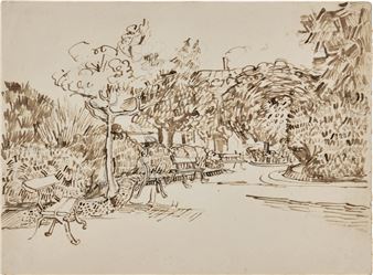 Jardin public avec bancs à la Place Lamartine - Vincent van Gogh