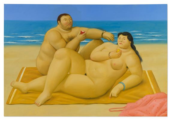 The Beach by Fernando Botero, Executed in 2006
