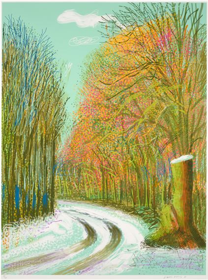 The Arrival of Spring in Woldgate, East Yorkshire in 2011 (twenty eleven) - 8 January by David Hockney, Executed in 2011