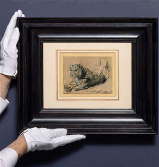 Rembrandt's $15-20M Young Lion Resting from the Leiden Collection to be sold to benefit wild cat conservation