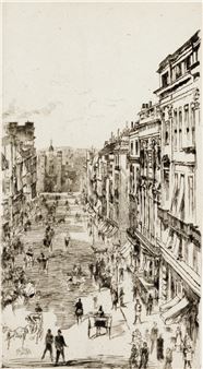 St James's Street, Evening - James Abbott McNeill Whistler