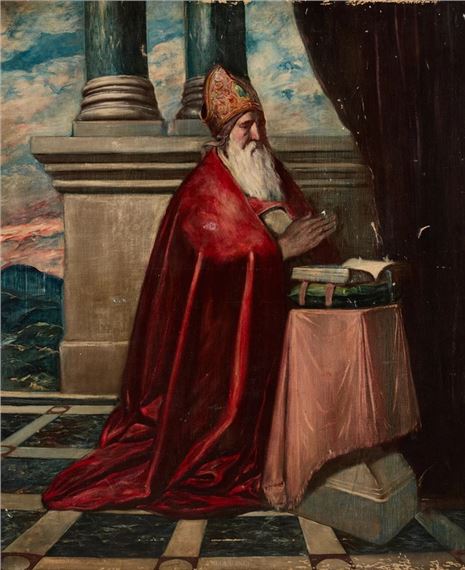 Portrait of a bishop, possibly St. Charles - Jacopo Tintoretto