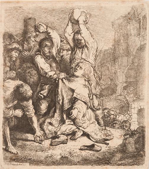 The Stoning of St Stephen - Rembrandt van Rijn