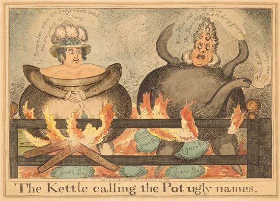 The Kettle calling the Pot ugly names - George Cruikshank