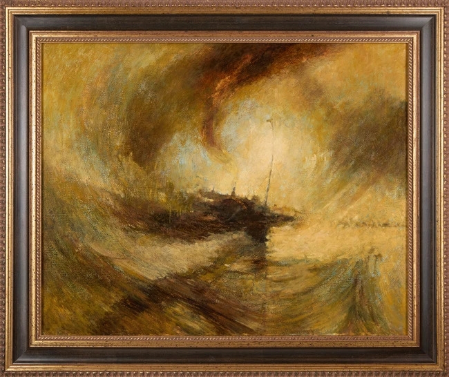 Artwork by Joseph Mallord William Turner, Snow Storm: Steam-Boat off a Harbour's Mouth, Made of Oil On Canvas
