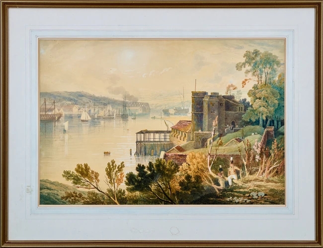 Artwork by Henry Gastineau, Upnor Castle on the Medway, Made of Pencil And Watercolour On Paper