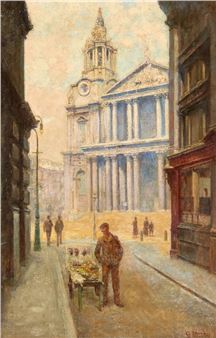 View of the West Front of St Paul's Cathedral - Godfrey Merry