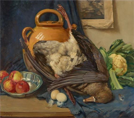 albert-janesch-still-life-with-a-dead-duck-eggs-apples-and-a