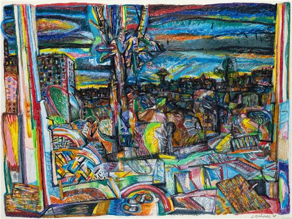 Night in Brussels V by Yiannis Psychopedis, 1988