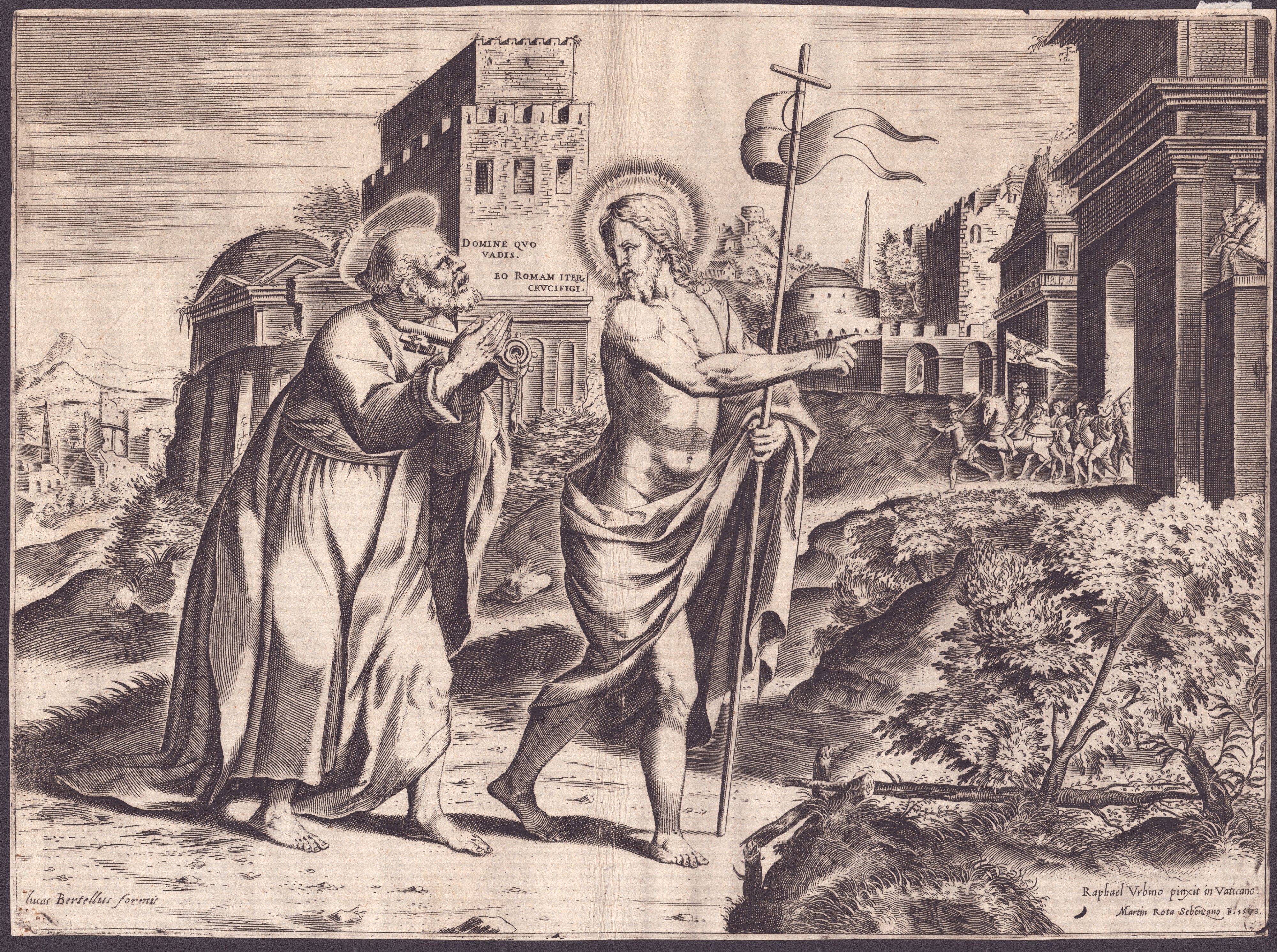 Martin Rota | Saint Peter Meets Christ on the Road to Rome (Domine Quo ...