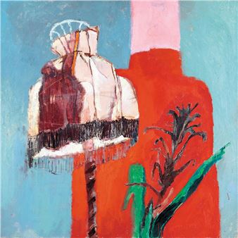 Floor Lamp with Stove Oil on canvas