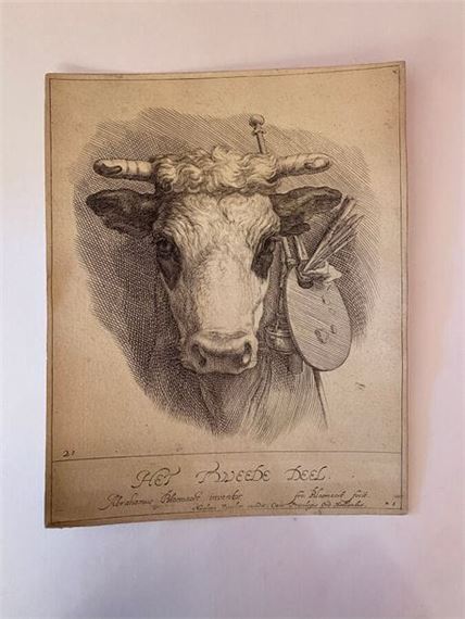 Bull painter by Abraham Bloemaert, 17th century
