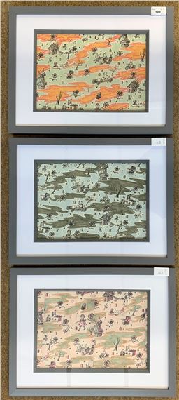 Three 'Flo Liberty' printed fabrics - Grayson Perry