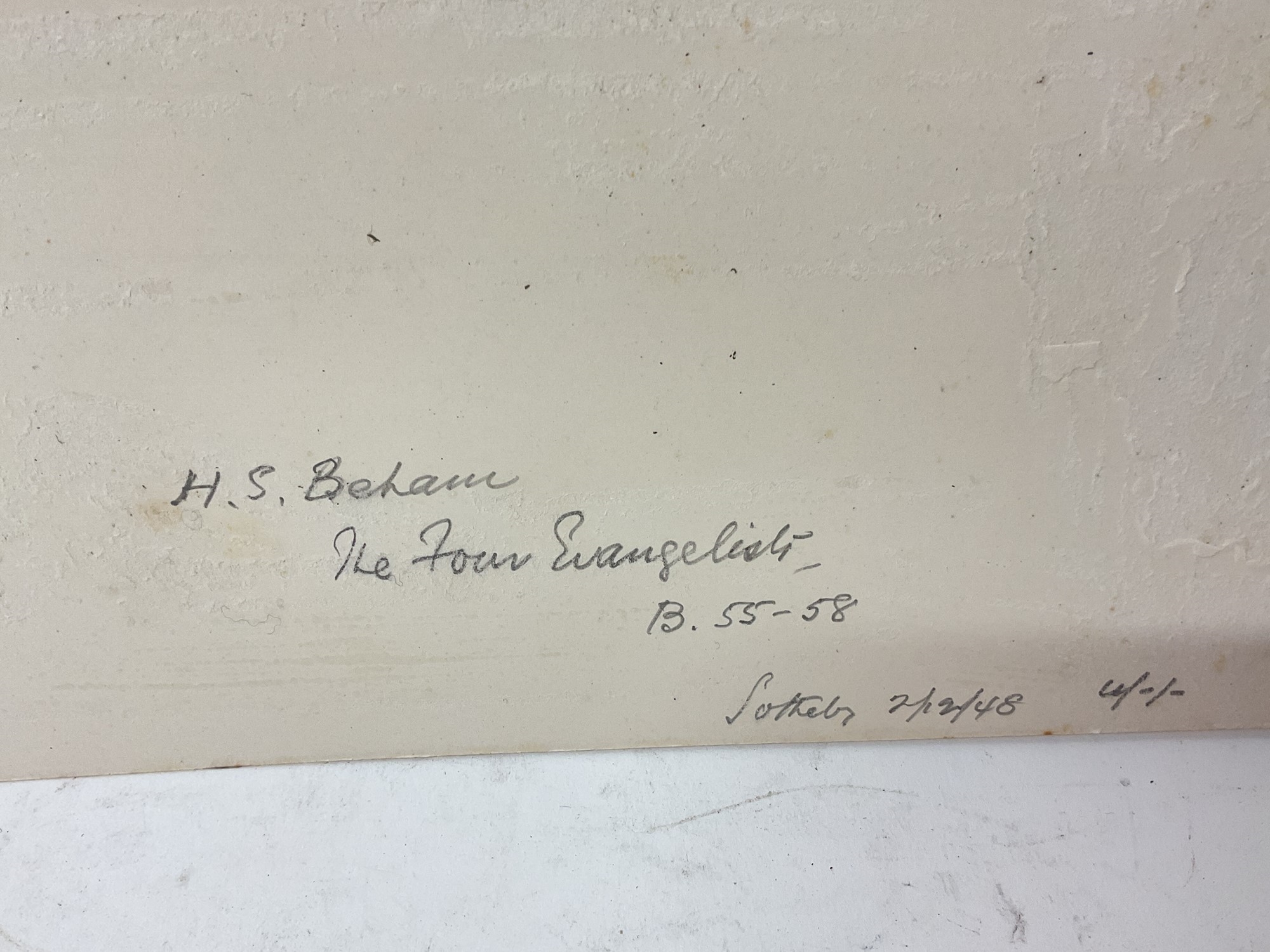 Artwork by Hans Sebald Beham, The Four Evangelists, Made of Engraving