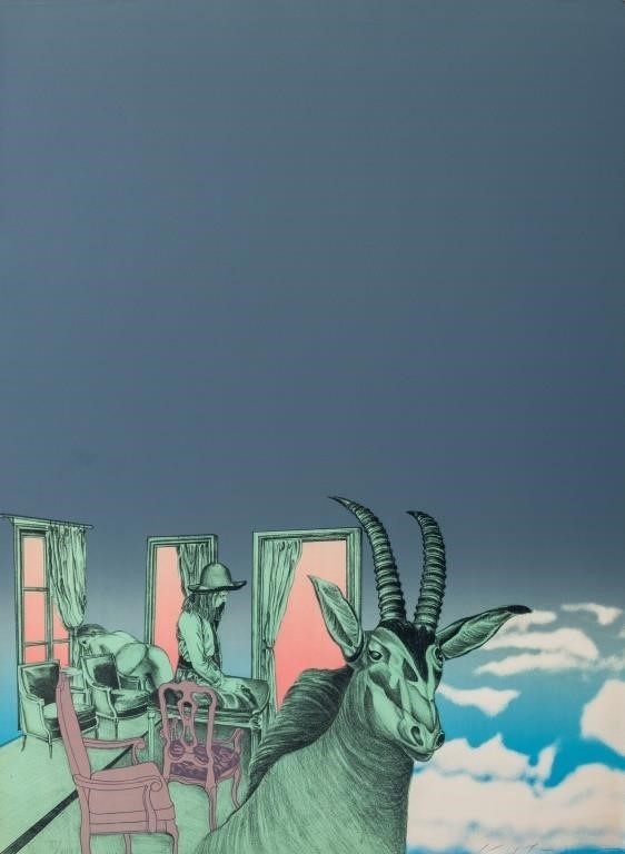 Artwork by Masuo Ikeda, Eight Prints from "Location and Scene" Series, Made of Lithographs In Colors On Wove Paper