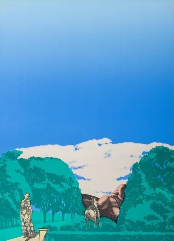 Artwork by Masuo Ikeda, Eight Prints from "Location and Scene" Series, Made of Lithographs In Colors On Wove Paper