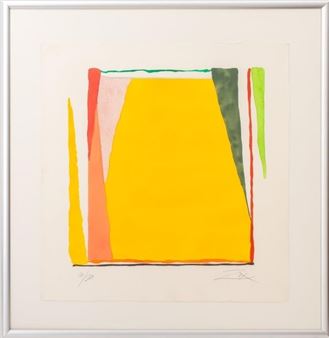 Abstract Composition in Yellow - Larry Zox